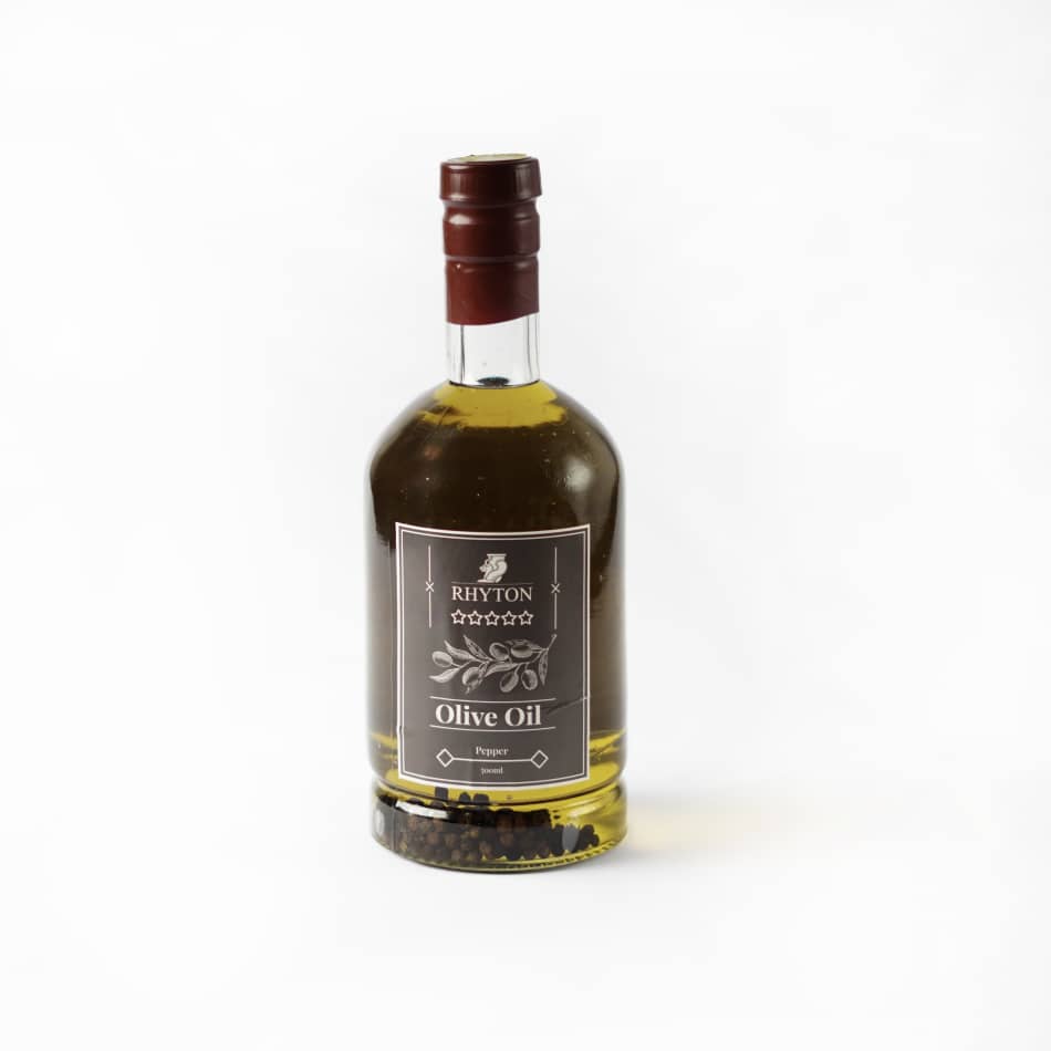 روغن زیتون با طعم فلفل سیاه نیم لیتری(درجه یک)